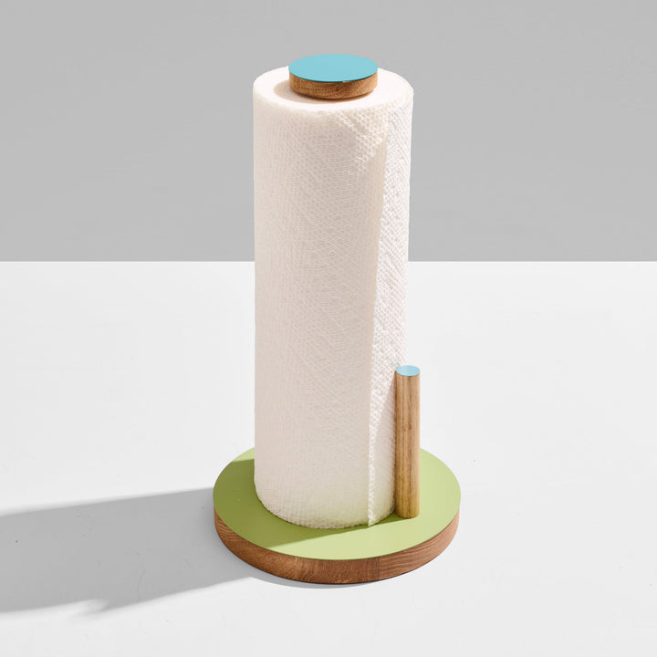 The Paper Towel Keeper - Oak/Green