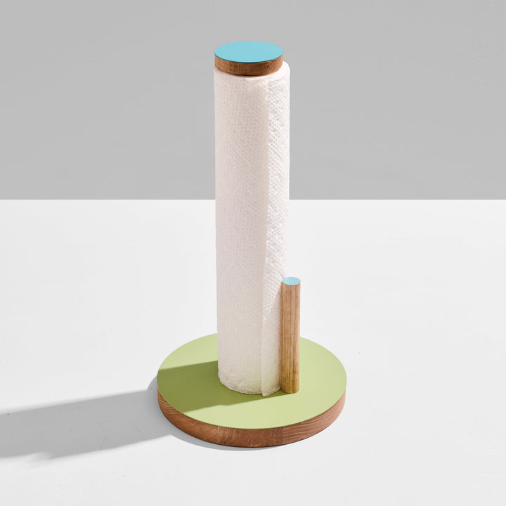 The Paper Towel Keeper - Oak/Green