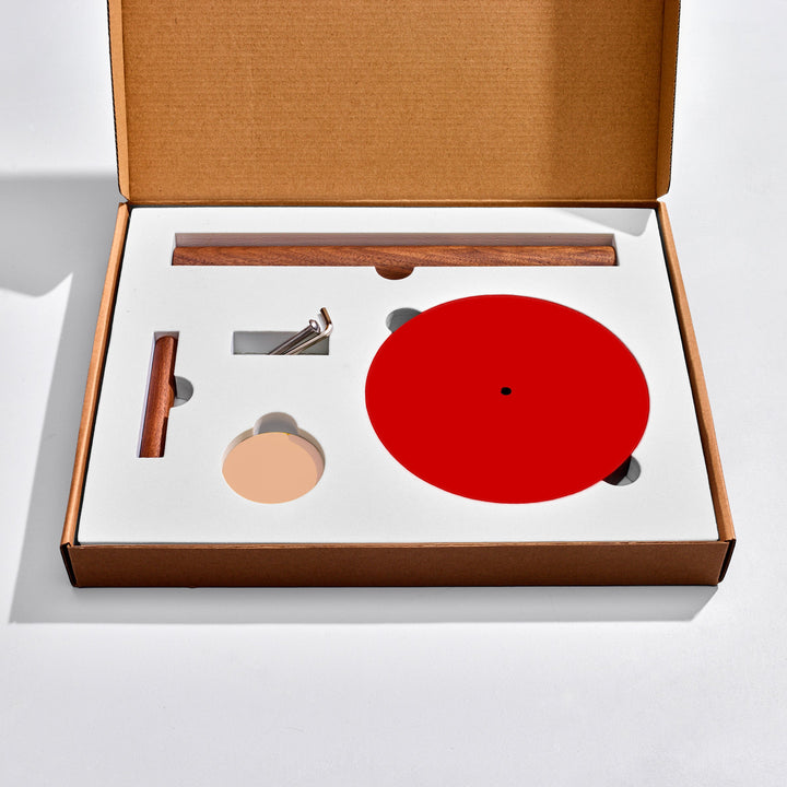 The Paper Towel Keeper - Walnut/Red