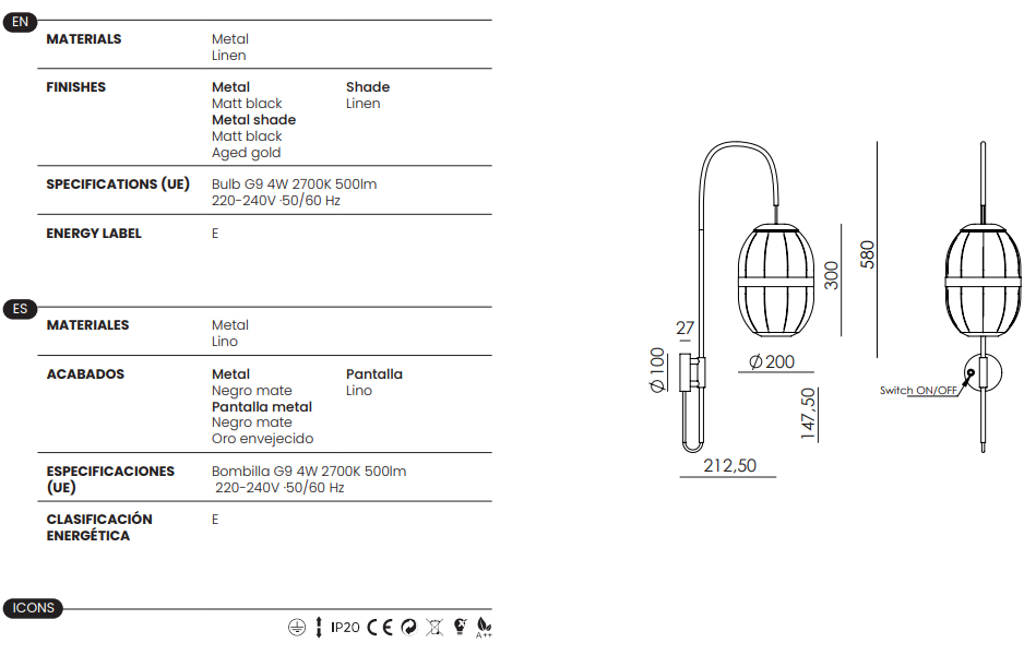 Pull Wall Lamp