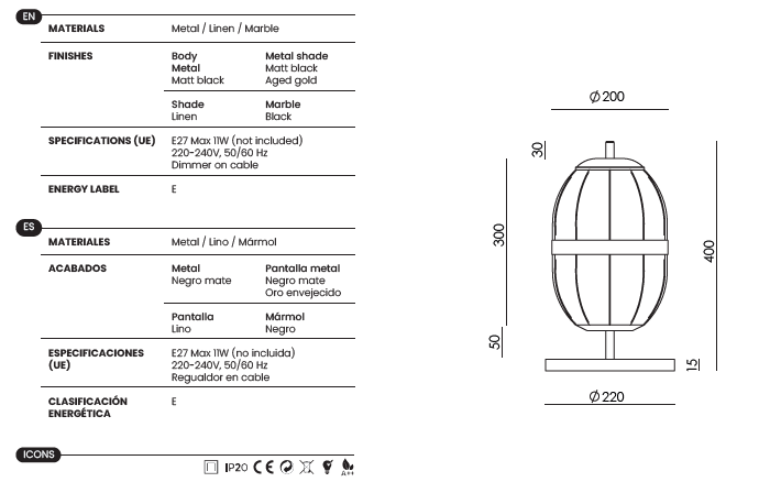 Pull Table Lamp