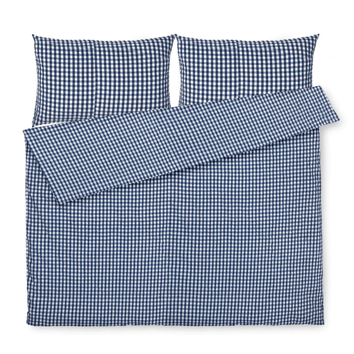 JUNA Bæk&amp;Bølge Duvet Cover Set, Dark Blue/White