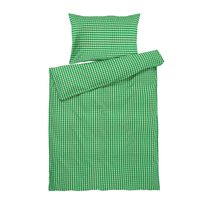 JUNA Bæk&amp;Bølge Duvet Cover Set, Green/Sand