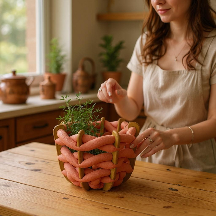 Hull Basket Red Earth Small
