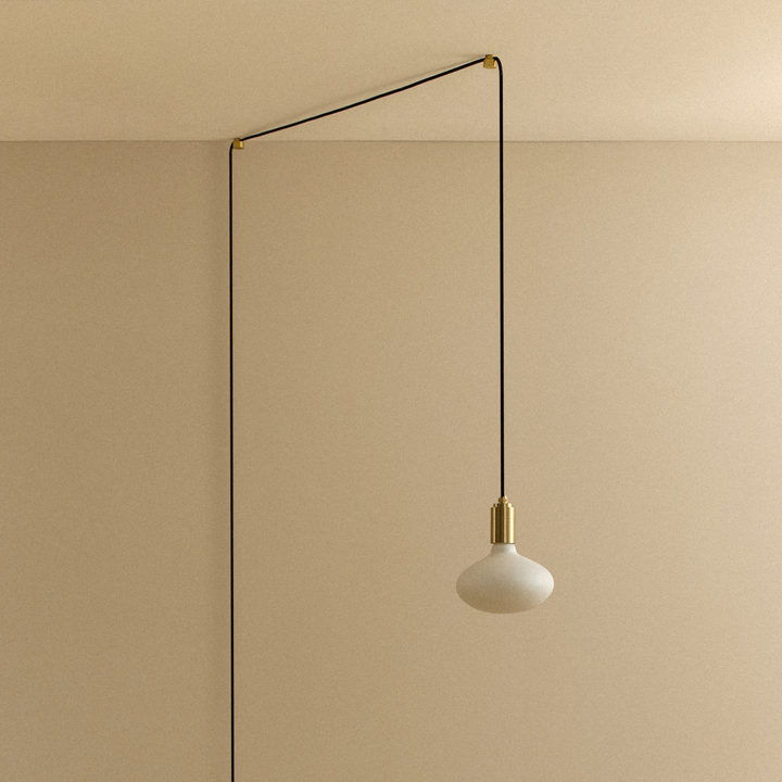 Oval Plug-In Pendant in Brass
