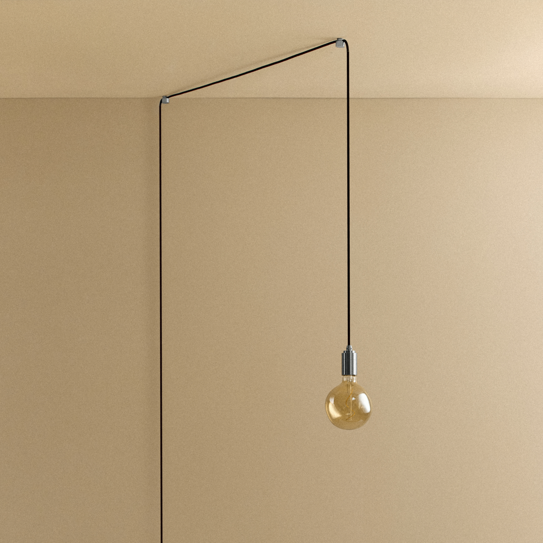 Voronoi I Plug-In Pendant in Stainless Steel