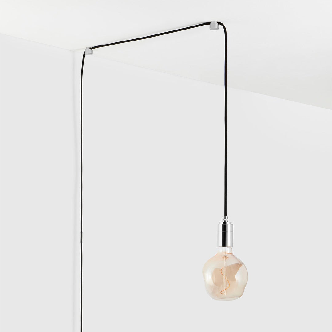 Voronoi I Plug-In Pendant in Stainless Steel