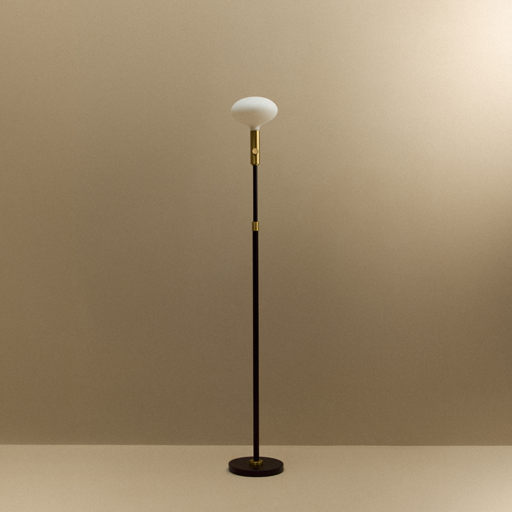 Poise Adjustable Floor Lamp in Brass + Oval II