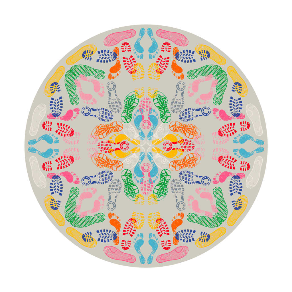 Carpet Let's Dance Human Traces Light Round Light Round design Nynke Tynagel