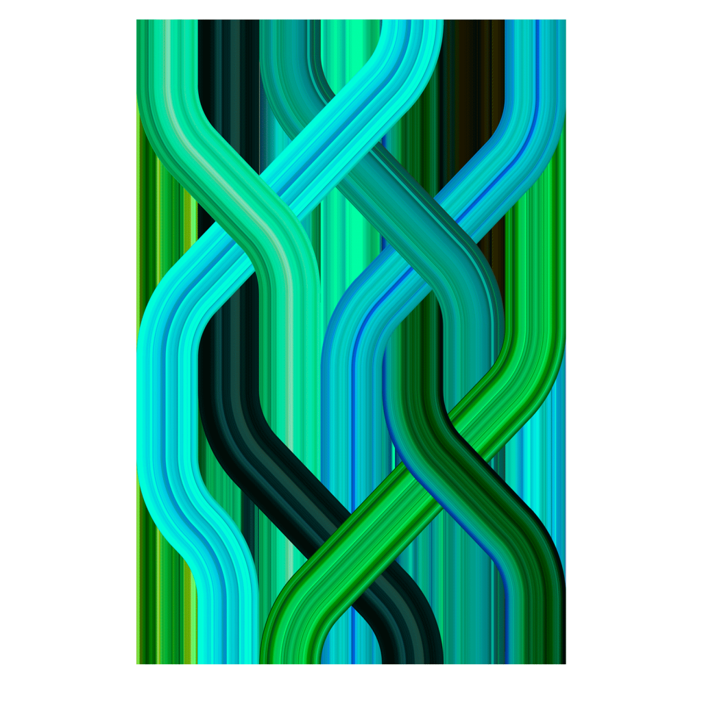 Carpet Wave Green Rectangular