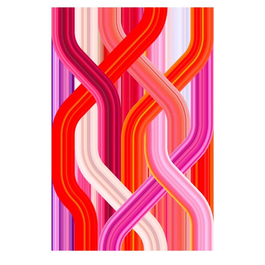 Carpet Wave Red Rectangular