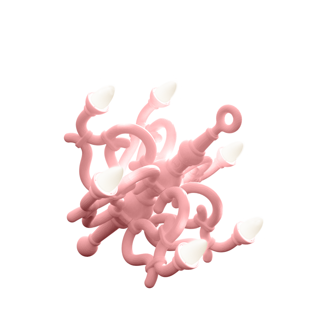 Fallen Chandelier M Powder Pink design Studio Job