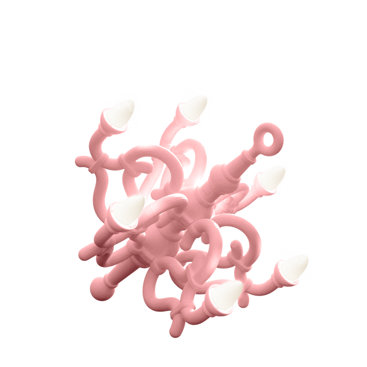 Fallen Chandelier M Powder Pink design Studio Job