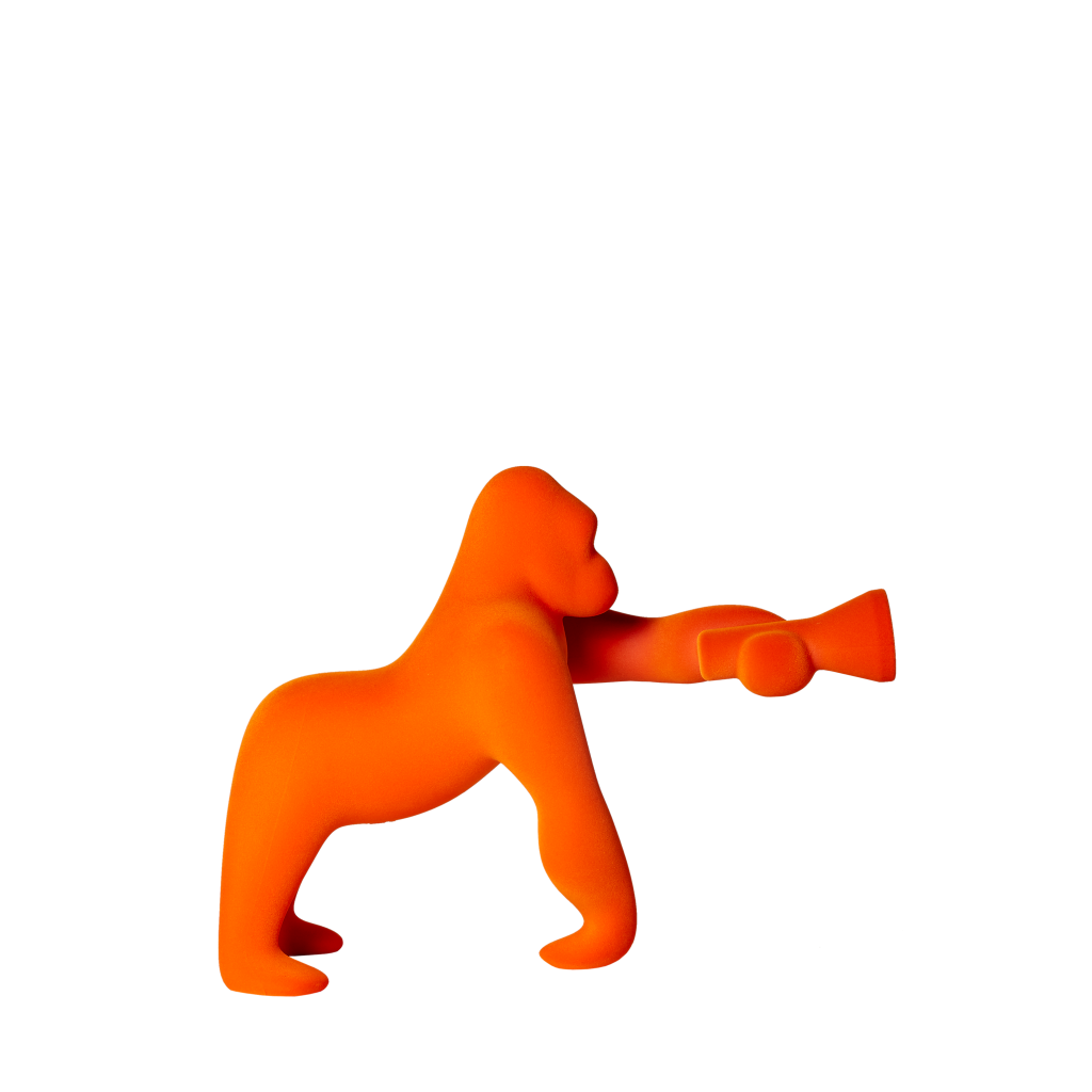 Kong XS Velvet Finish Light Blue design Stefano Giovannoni