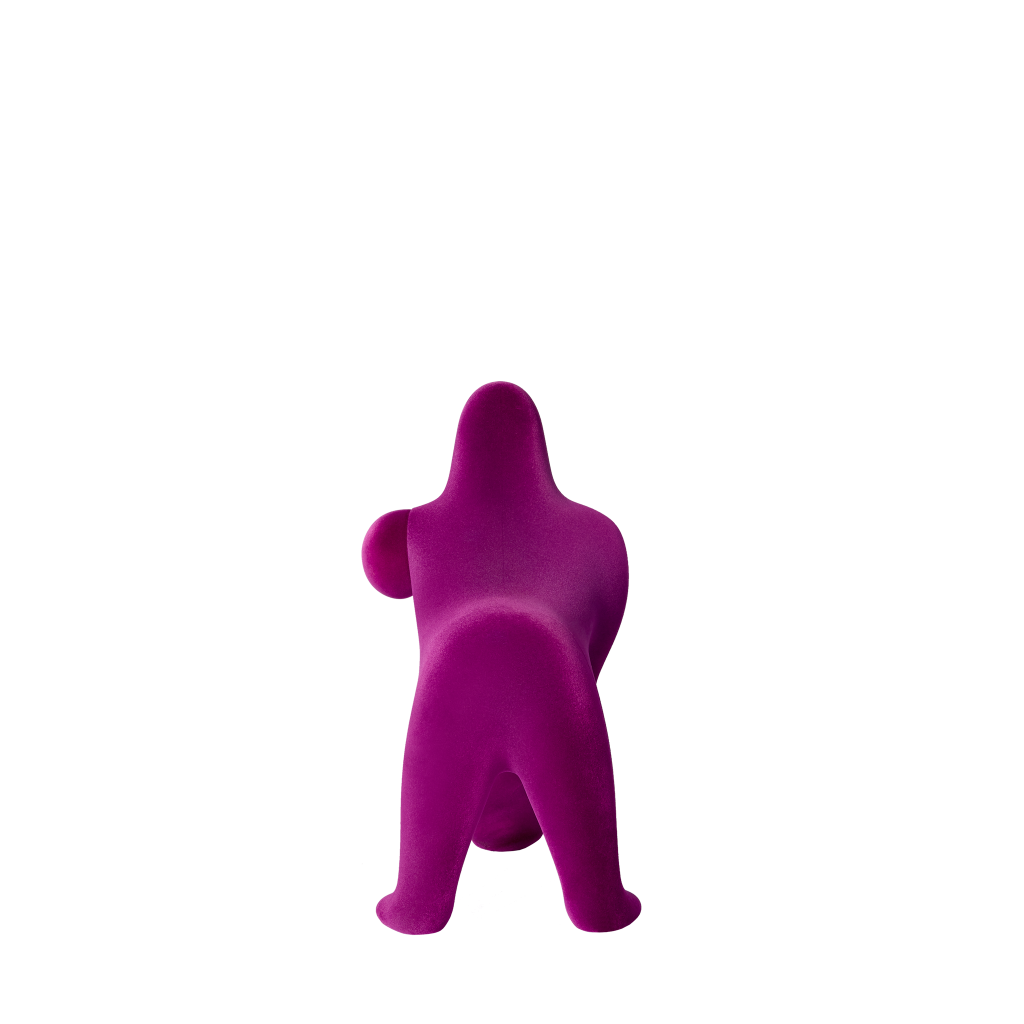 Kong XS Velvet Finish Light Blue design Stefano Giovannoni