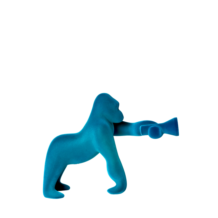 Kong XS Velvet Finish Light Blue design Stefano Giovannoni