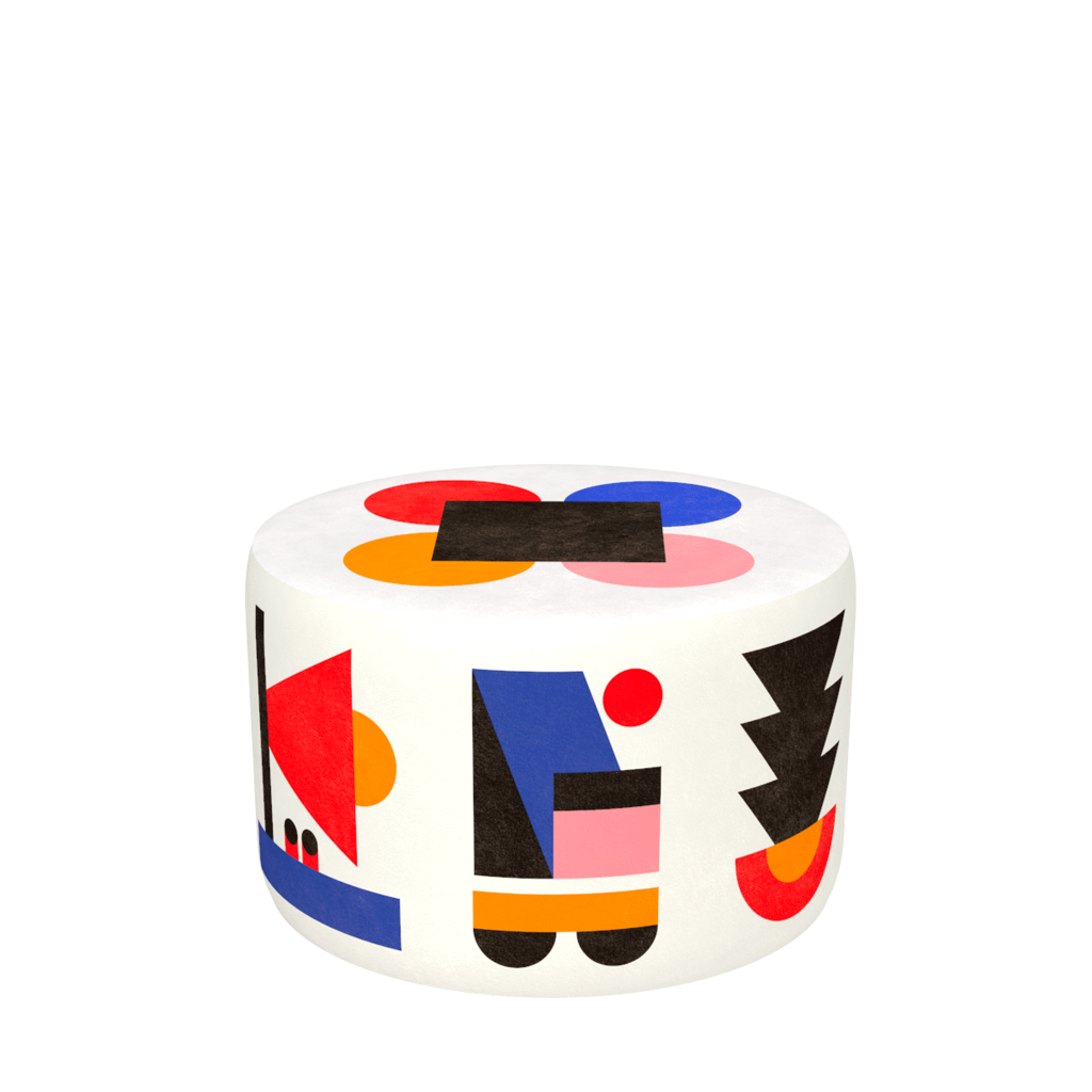 Pouf Oggian Home Design White M  design Marco Oggian