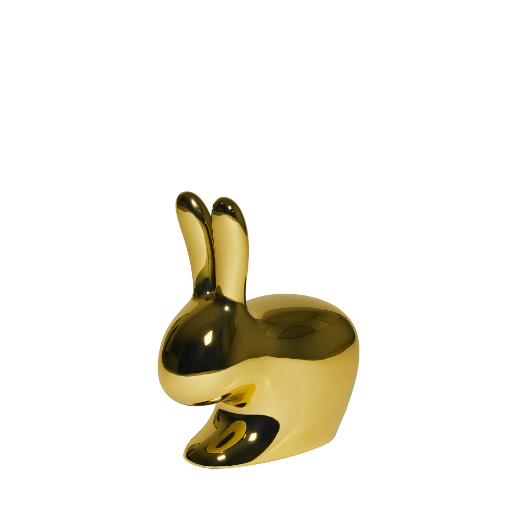 Rabbit Chair Baby Metal Finish Black Pearl design Stefano Giovannoni