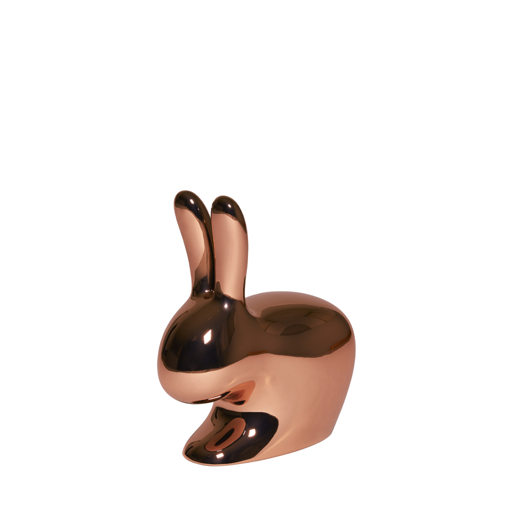 Rabbit Chair Baby Metal Finish Black Pearl design Stefano Giovannoni