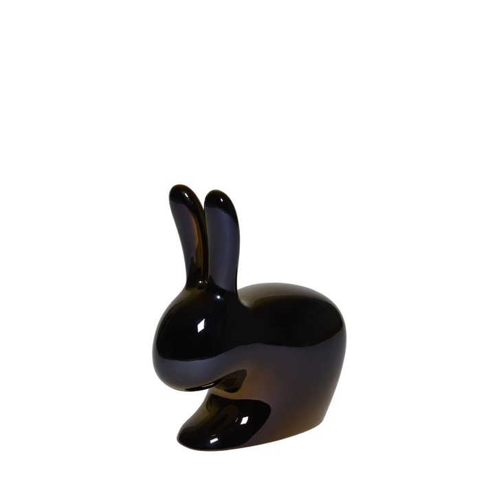 Rabbit Chair Baby Metal Finish Black Pearl design Stefano Giovannoni