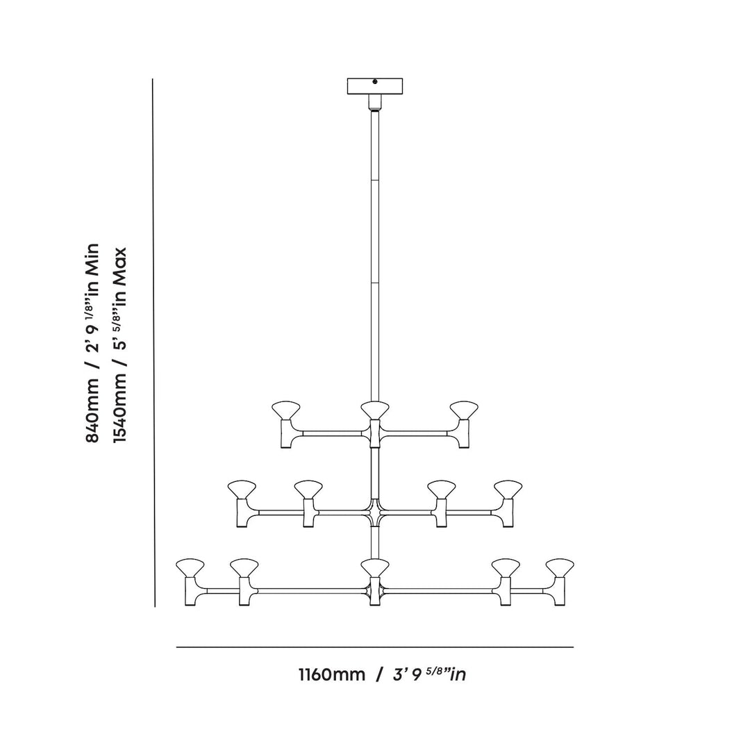 Root Three-Tier Chandelier