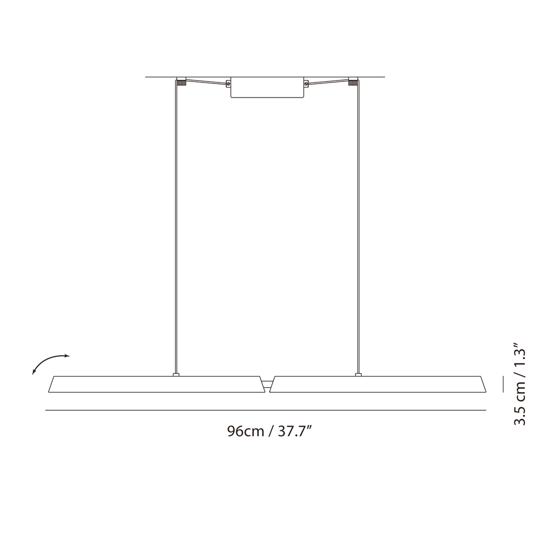 Konnect Pendant PL4 by Seed Design, dimension drawing