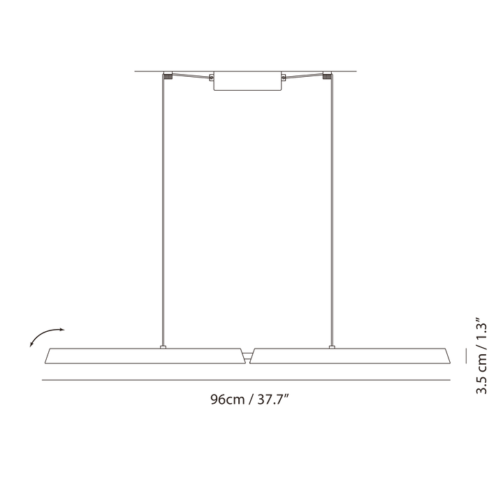 Konnect Pendant PL4 by Seed Design, dimension drawing