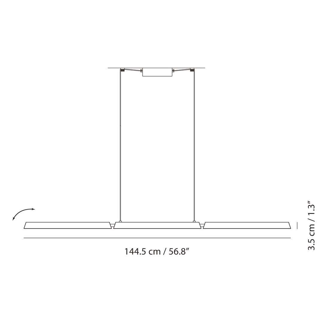 Konnect Pendant PL6 by Seed Design, dimension drawing