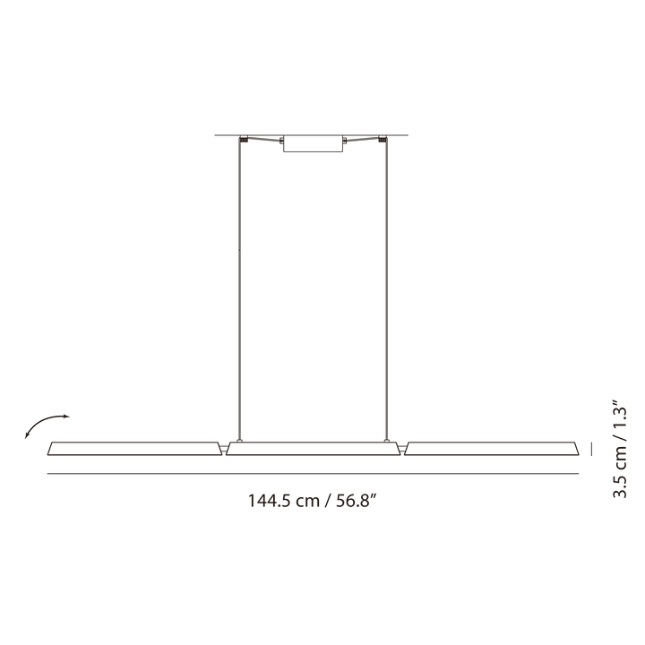 Konnect Pendant PL6 by Seed Design, dimension drawing