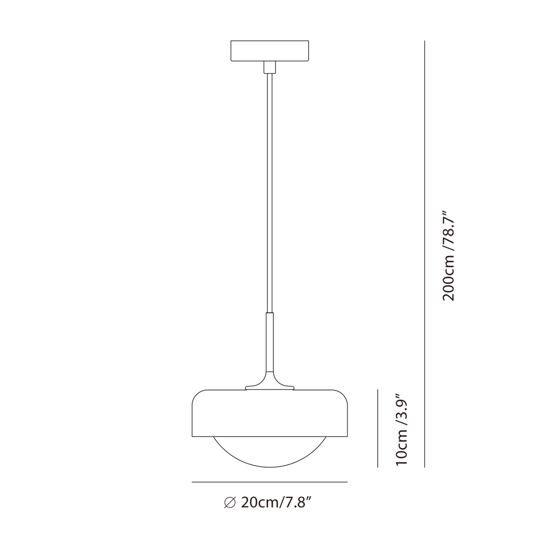 Pensee Pendant by Seed Design, dimension drawing