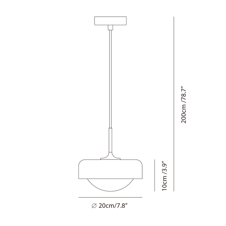 Pensee Pendant by Seed Design, dimension drawing