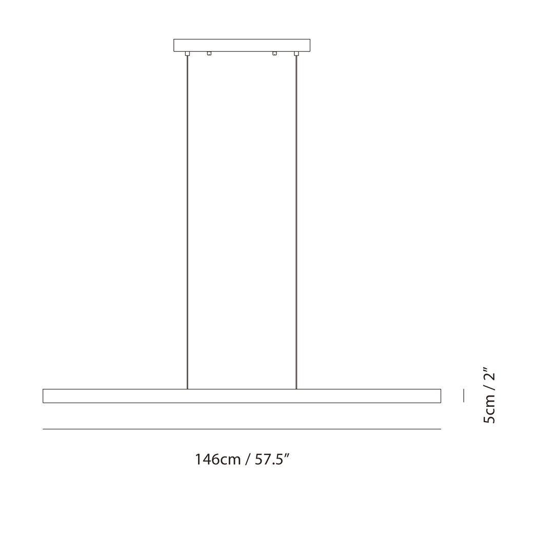 Square Pendant by Seed Design, dimension drawing