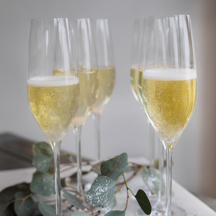 Holmegaard Cabernet Champagne Glass, Clear, 9.8 Oz, 6 Pcs.