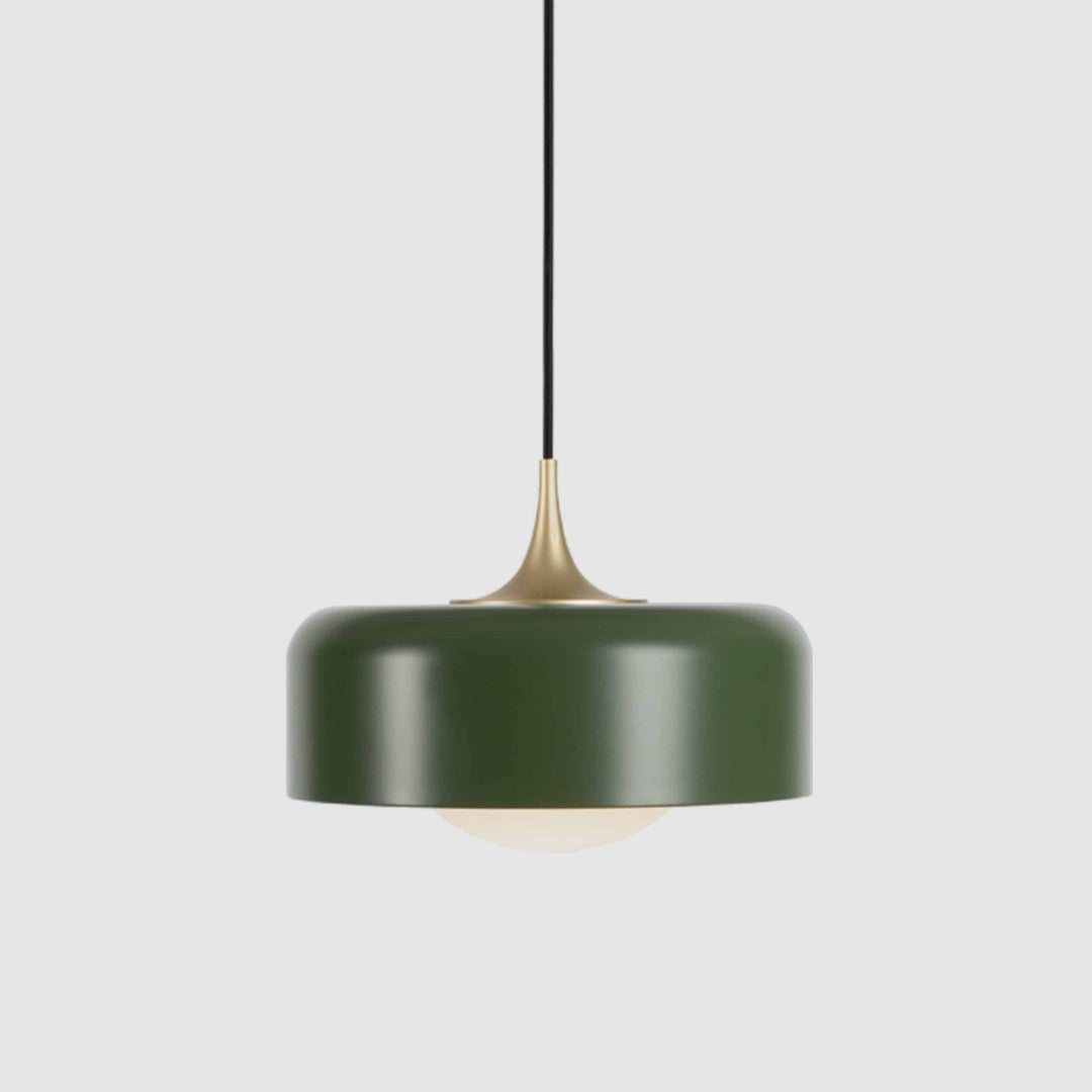 Pensee L Pendant by Seed Design in Olive Green, studio shot