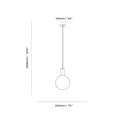 Alumina Single Pendant + Sphere V