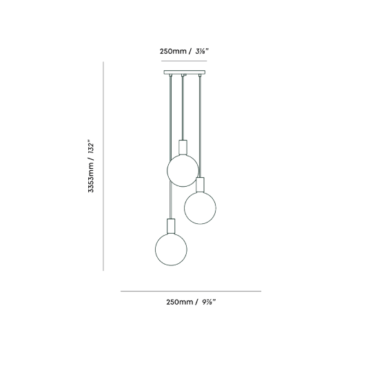 Alumina Triple Pendant + Sphere V