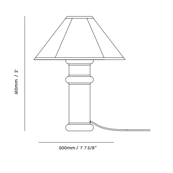 Heath Table Lamp in Port Red