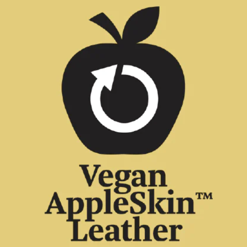 Vegan AppleSkin™ Leather with sustainable apple icon design