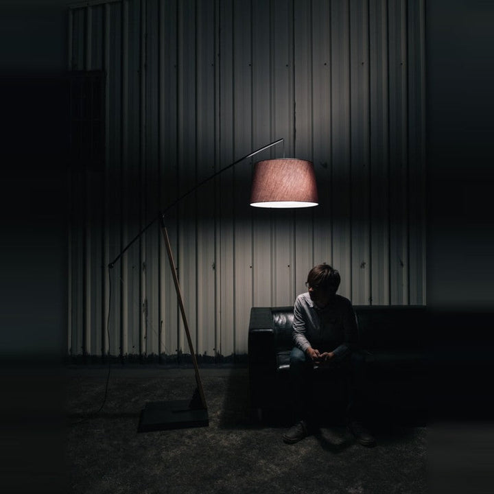 Archer Floor Lamp by Seed Design, styled in a room setting, view 5