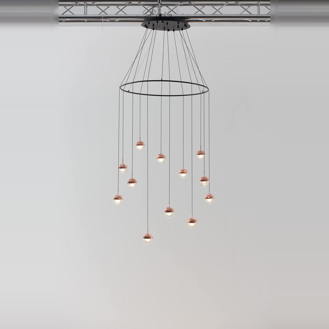 Dora Pendant P12 by Seed Design in Copper / With Ring, styled in a room setting