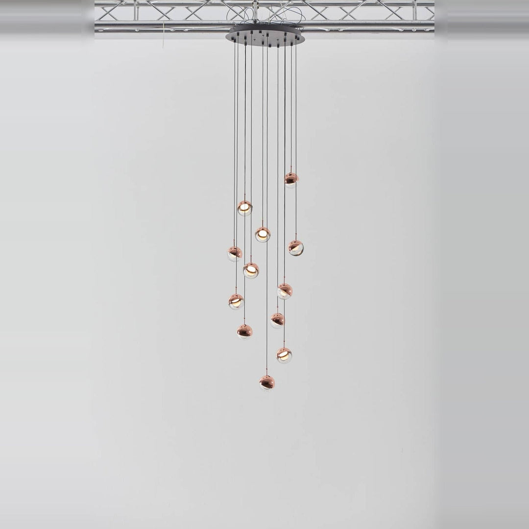 Dora Pendant P12 by Seed Design in Copper / Without Ring, styled in a room setting