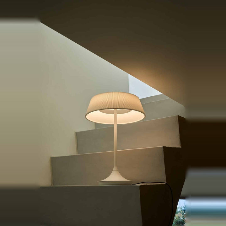 Halo Table Lamp by Seed Design, styled in a room setting, view 2