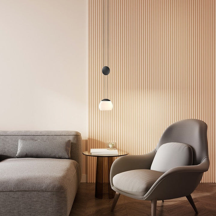 Jojo LED Pendant by Seed Design, styled in a room setting