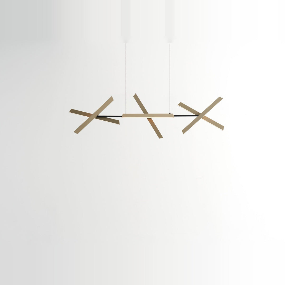 Konnect Pendant PL6 by Seed Design in Champagne Gold, styled in a room setting