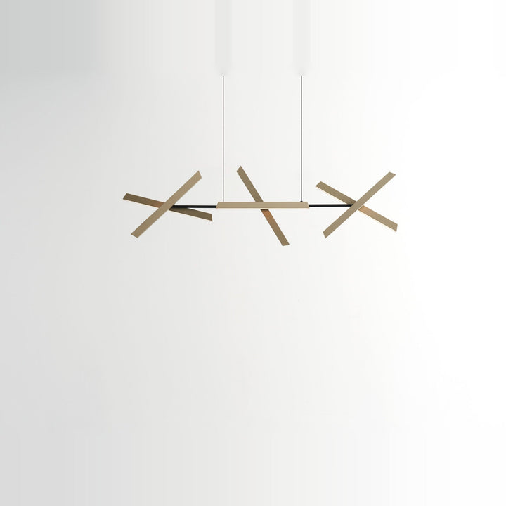 Konnect Pendant PL6 by Seed Design in Champagne Gold, styled in a room setting