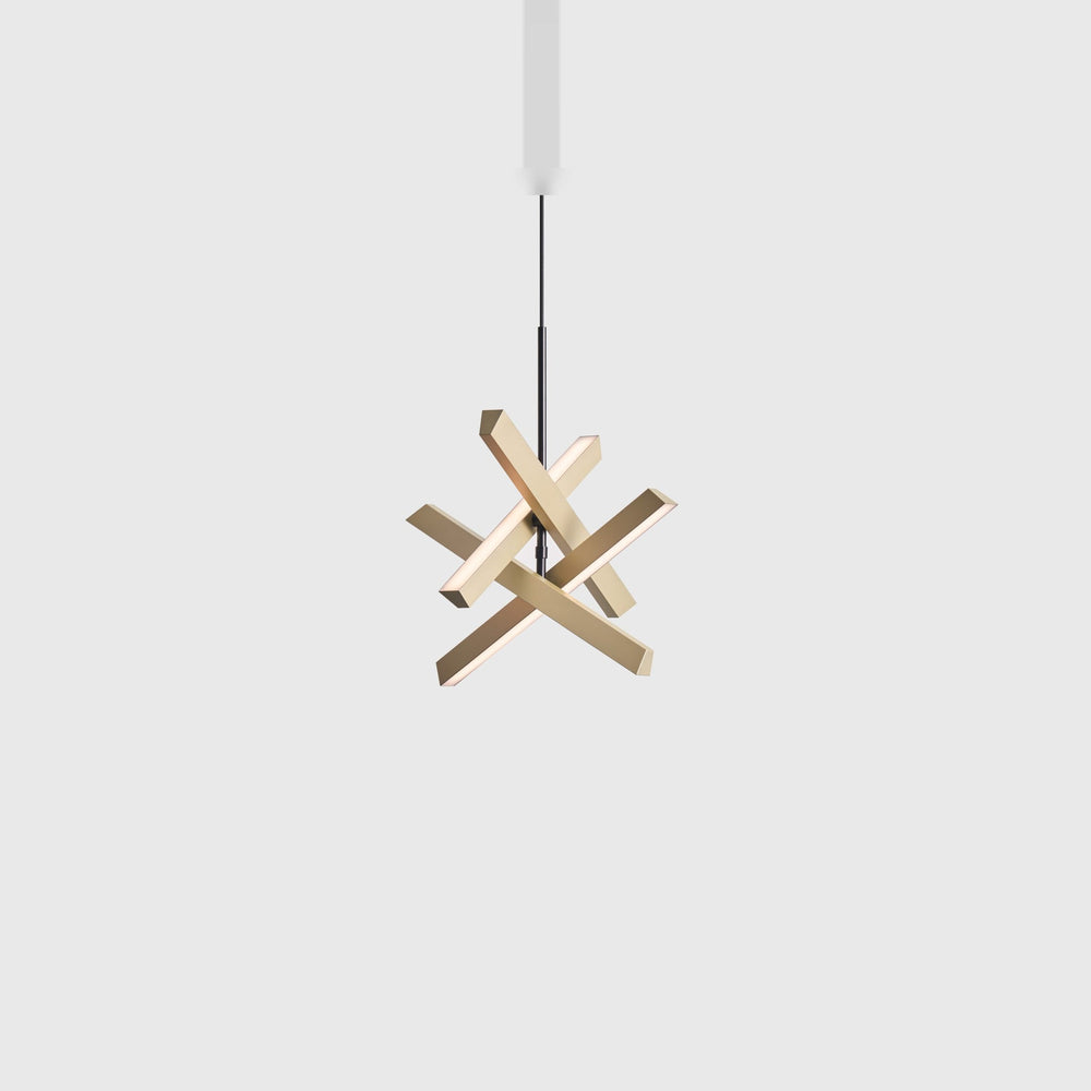 Konnect Pendant PV4 by Seed Design in Champagne Gold, studio shot