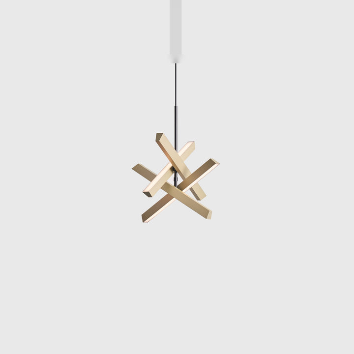 Konnect Pendant PV4 by Seed Design in Champagne Gold, studio shot