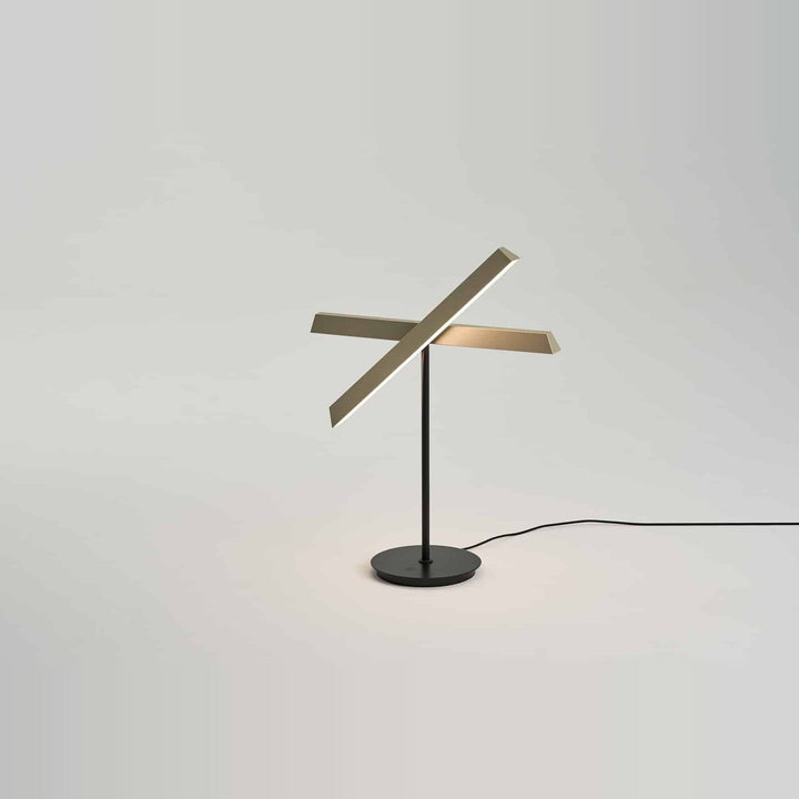 Konnect Table Lamp by Seed Design in Champagne Gold, studio shot