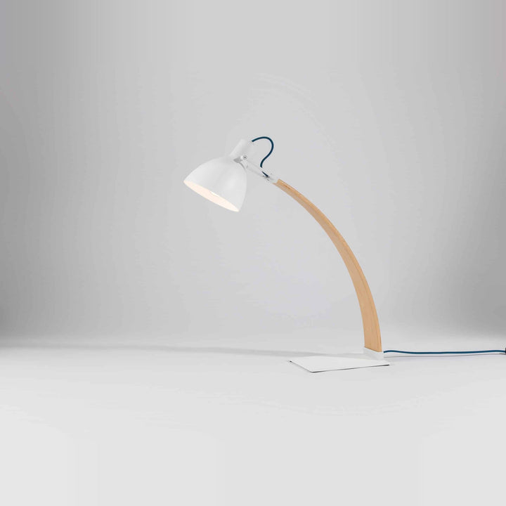 Laito Wood Table Lamp by Seed Design, styled in a room setting, view 5
