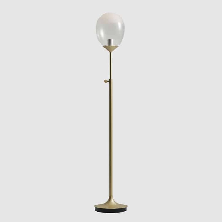 Mist LED Floor Lamp by Seed Design in Champagne Gold, studio shot